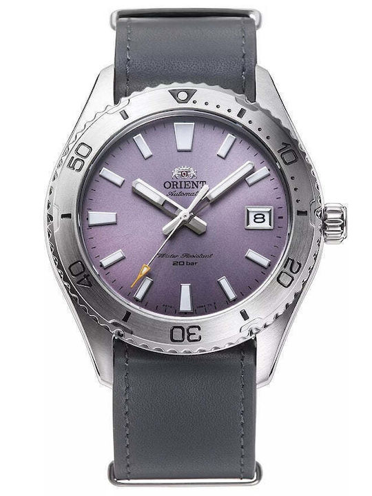 Orient Mako 40 Sports Men's Watch 40mm Automatic with Gray Leather Strap
