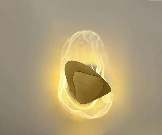 Luma Modern Leuchte Wand mit Integrierter LED und Warmweißes Licht Gold 31.5cm