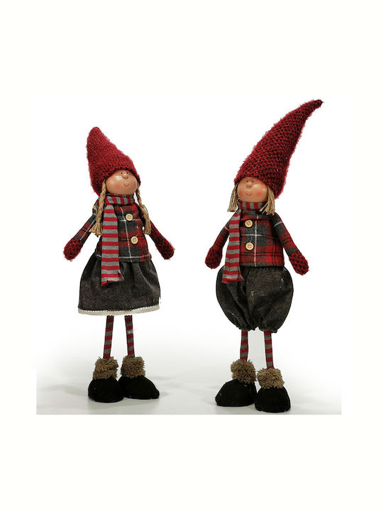General Trade Weihnachtliche Plüschfigur Kleinkind Rot Höhe 70 cm