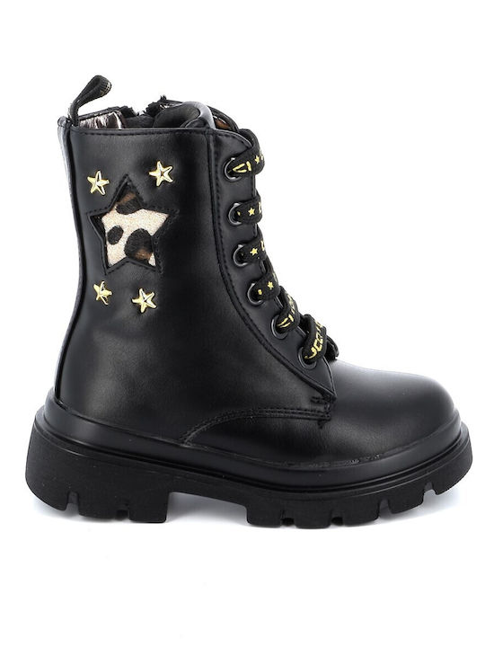 Balducci Kids PU Leather Boots with Zipper Black