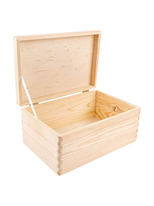 Creative Deco Large Wooden Box Lid Decoration 30 X 20 X 13 Cm + 1cm Without Handle