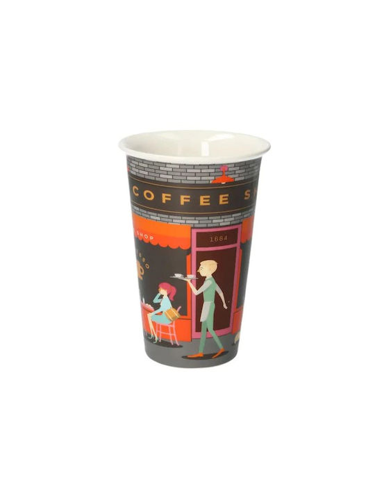 Cana ceramică Delonghi Delonghi Dlsc066 cu pereți dubli, termică, pentru cafenea, 300ml, capac din silicon