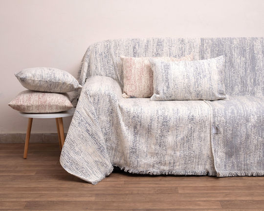 Anna Riska 1452 Sesselüberwurf Zwei Seiten Chenille 180x150cm Grau