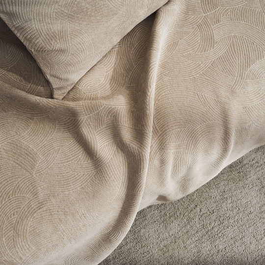 Gofis Home Nimbus Ριχτάρι Πολυθρόνας Ζακάρ 180x180εκ. Warm Beige 447/39