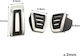 Set Pedale Rutschfest für Auto / Sitz / Skoda / VW A1 / Arona / Fabia / Ibiza / Polo / Schnell Aluminium Silber 3Stück
