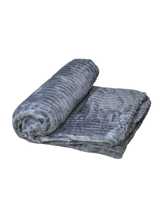 Sidirela Κουβέρτα Fleece Μονή 150x220εκ. Μπλε Ρ...
