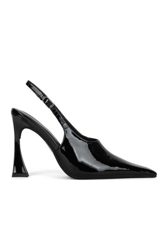 Jeffrey Campbell Pointed Toe Black Heels with Strap Creativity Le Black 00139 Jeffrey Campbell Pointed Toe Black Heels with Strap Creativity Le Black 00139