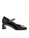 Pumps mit Riemchen Schwarz