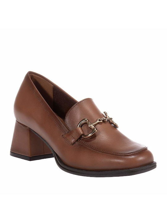 Ragazza Leather Tabac Brown Heels