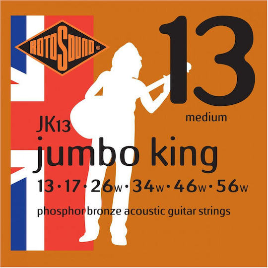 Rotosound Jumbo King Einstellen Bronze Akustikgitarrensaiten 13 - 56