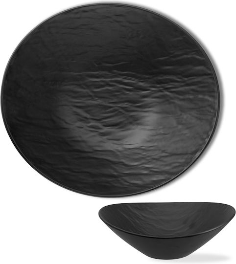 Viosarp Plate Shallow Oval made of Melamine Gray 24x21.8cm