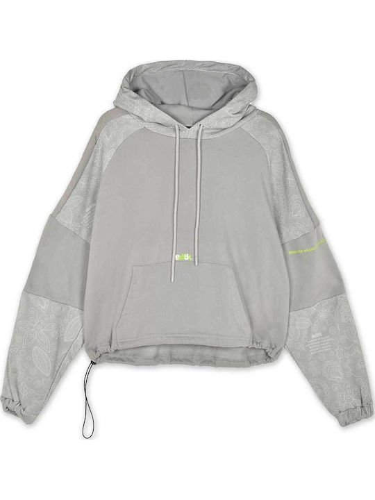 BodyTalk Paisley Sweatshirt Gray with Hood