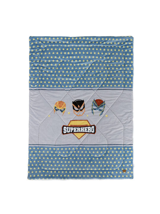 Nima Kids Duvet Cover Single Superheroes Gray 160x220cm