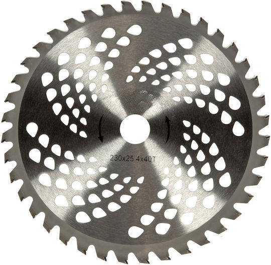 Mower Blade No 9 Diameter 230 Mm Inner Diameter 25.4 Mm 40 Carbide Teeth