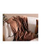 Atmosphera Cuddly Velvet Blanket Semi-Double 180x230cm Brown