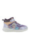 Frozen Παιδικά Sneakers High Ανατομικά με Σκρατς Λιλά