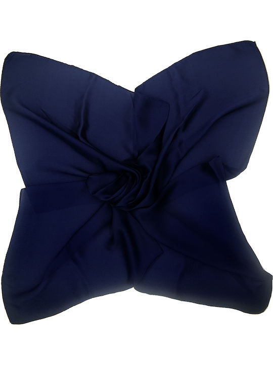 Gift-Me Women's Silk Scarf Navy Blue