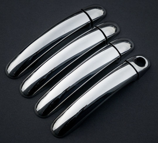 Set Chrome Door Handle Ornaments Compatible Audi Q7 2006-2010 Without Keyless