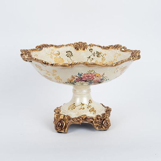 Porcelain Sweet Jar with Lid Gold 30x30x20cm