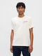 Kurzarm Herrenbluse Off White
