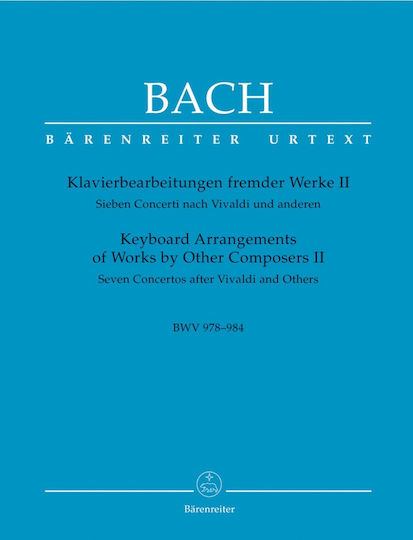 Barenreiter Bach Well-tempered Clavier Ii Bwv 870-893 Bar.2380.0022