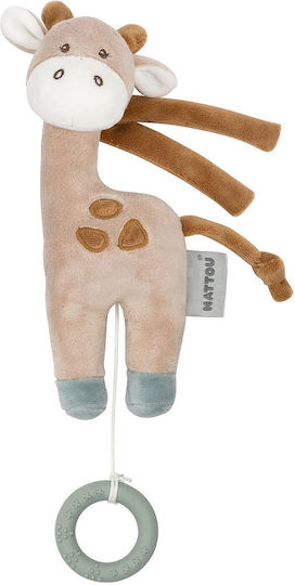 Nattou Mini-Spieluhr aus Polyester Giraffe Luna Wiegenlied "la-le-lu" ca. 23 cm Luna Axel Grün Beige