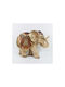 Table Decorative Elephant Brown & Beige 33x13x26cm 12984 752-11637