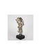Decorative Resin Sculpture Woman Butterflies Flowers Silver-Gold-Black Color 13x11.5x33.5cm 13920 752-27028
