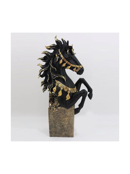 Table Decorative Horse Black & Gold 22x10x40cm 12980 752-11633