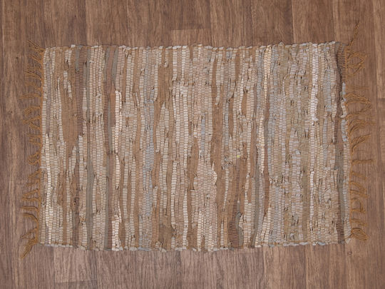 Viopros Rug Fireplace Rectangular Leather Beige