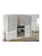 Triple Door Wardrobe Sliding Atlanta 162 with Mirror White 200x58x215cm