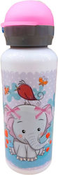Polo Pink Elephant Kids Water Bottle made of Al...