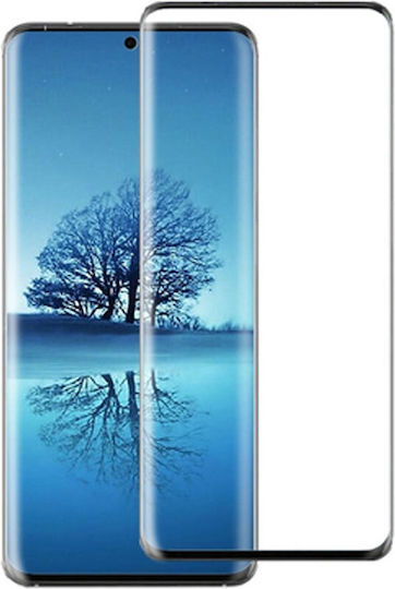 Τζαμάκι Προστασίας Tempered Glass 9h Full Glue Curved Samsung Galaxy S23 Ultra Μαύρο Περιμετρικά