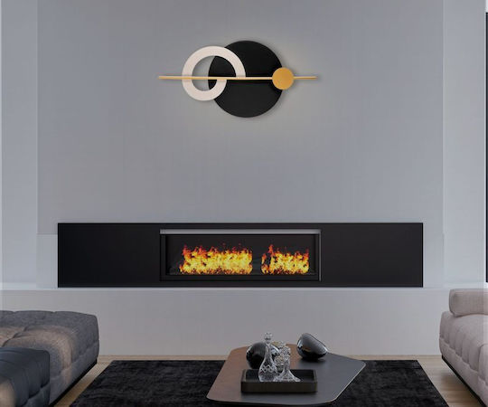 Luma Modern Lamp Wall with Integrated LED and Warm White Light Gold 100cm