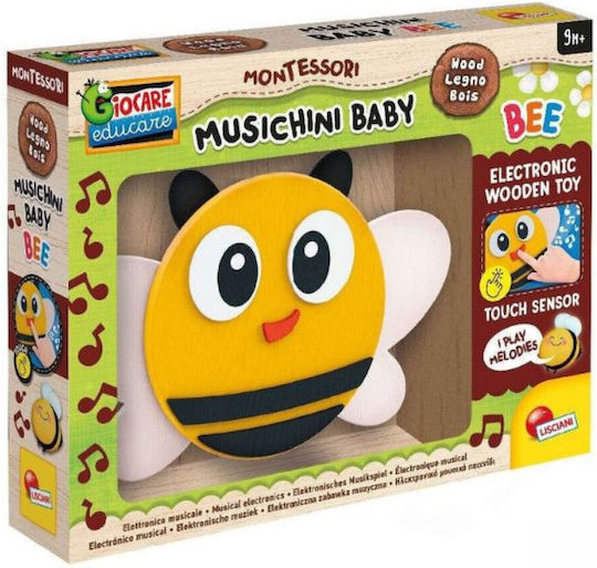 Lisciani Giochi Βρεφικό Παιχνίδι Montessori Wood Bee από Ξύλο με Μουσική για 9+ Μηνών