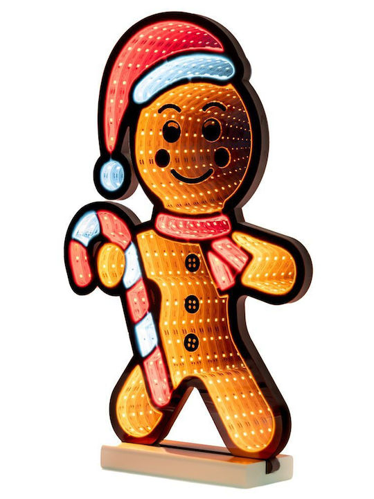 Iliadis Illuminated Christmas Wooden Figure Candy Height 60cm