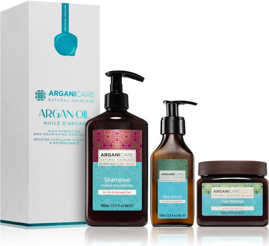 Set cadou hidratant pentru strălucire Arganicare Ulei de Argan & Unt de Shea