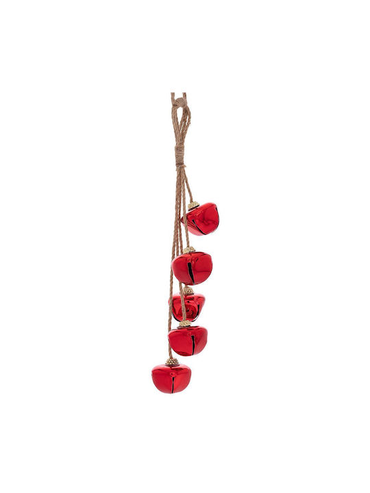 Hanging Bell Ornament Red 7x42cm