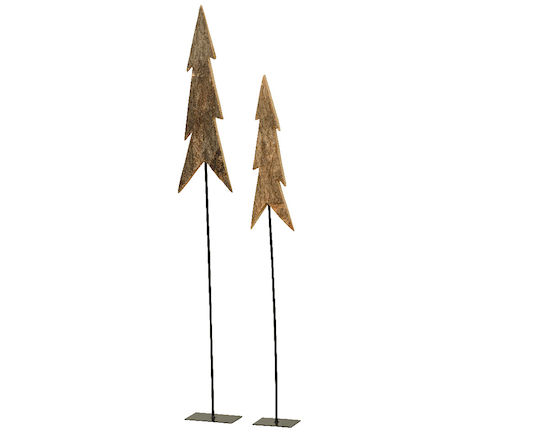 Christmas Decorative Wood Tree 120cm Brown 2pcs