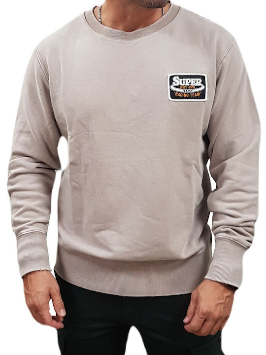 Superdry Mechanic Loose Fit Crew Moonrock, Ecru
