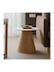 Round Side Coffee Table Soleire Aluminum White Marble W50xL50xH46cm