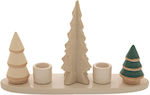 Iliadis Christmas White Candlestick 26x14cm