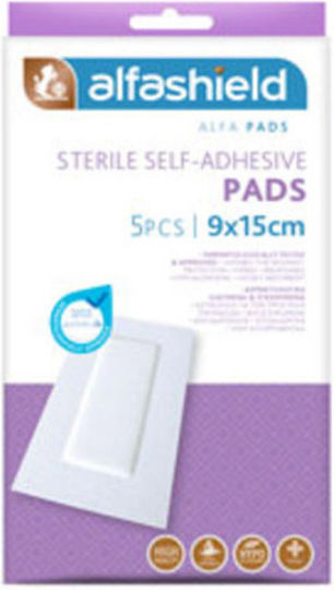 Karabinis Medical Αποστειρωμένα Αυτοκόλλητα Επιθέματα Alfa Gauze 15x9cm 5τμχ