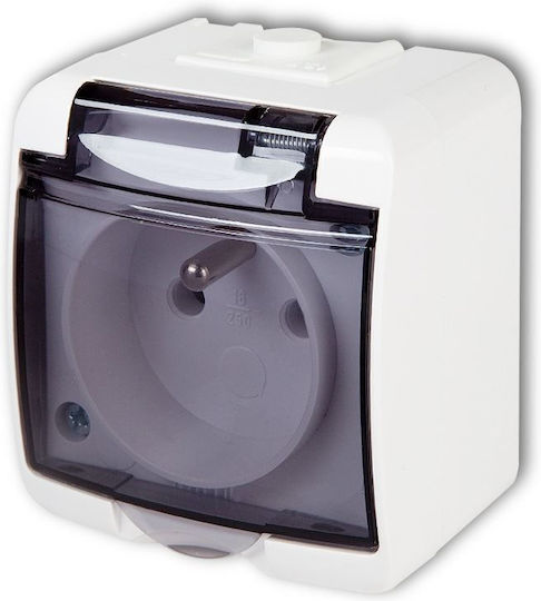 Midget Hermetic Single Socket Junior White Ghe-1d