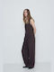 Women's Fabric Trousers Regular Fit Black