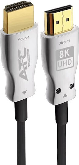 ATC HDMI 2.1 Ultra High Speed 48Gbps 4K 120Hz HDR VRR Cable HDMI male - HDMI male 100m Μπλε
