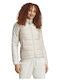 Essentials 3-stripes Light Κοντό Γυναικείο Μπουφάν για Χειμώνα Μπεζ