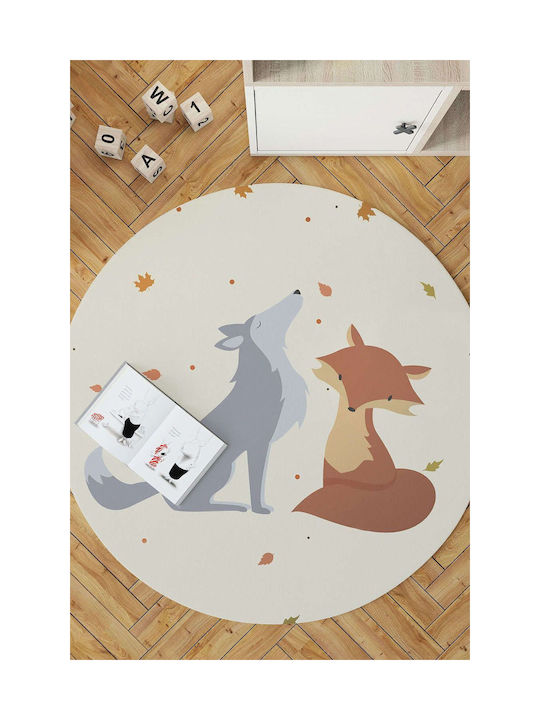 Conceptum Hypnose Kids Synthetic Rug Round 90cm
