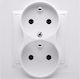 Kontakt-simon Simon 10 Double Socket U Phase Invariance Function 16a 250v White Cgz2t/11
