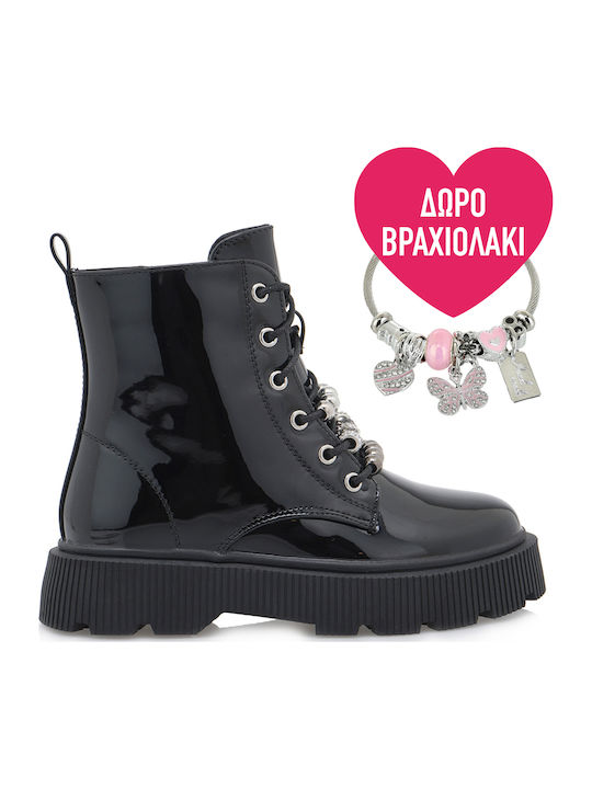 Kids Boots with Zipper Black